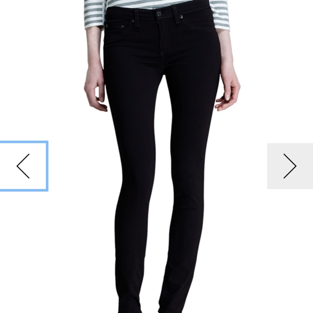 Rag & Bone Black Low Rise Skinny Jean Size 27